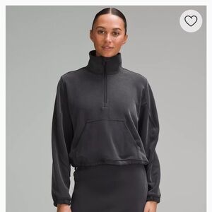 Lululemon Brushed Softstreme Half Zip - Graphite Grey